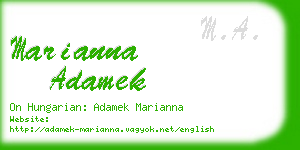 marianna adamek business card